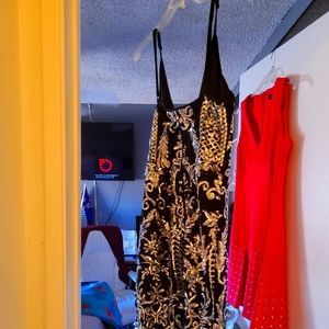 New Women small sequin silver and black dress